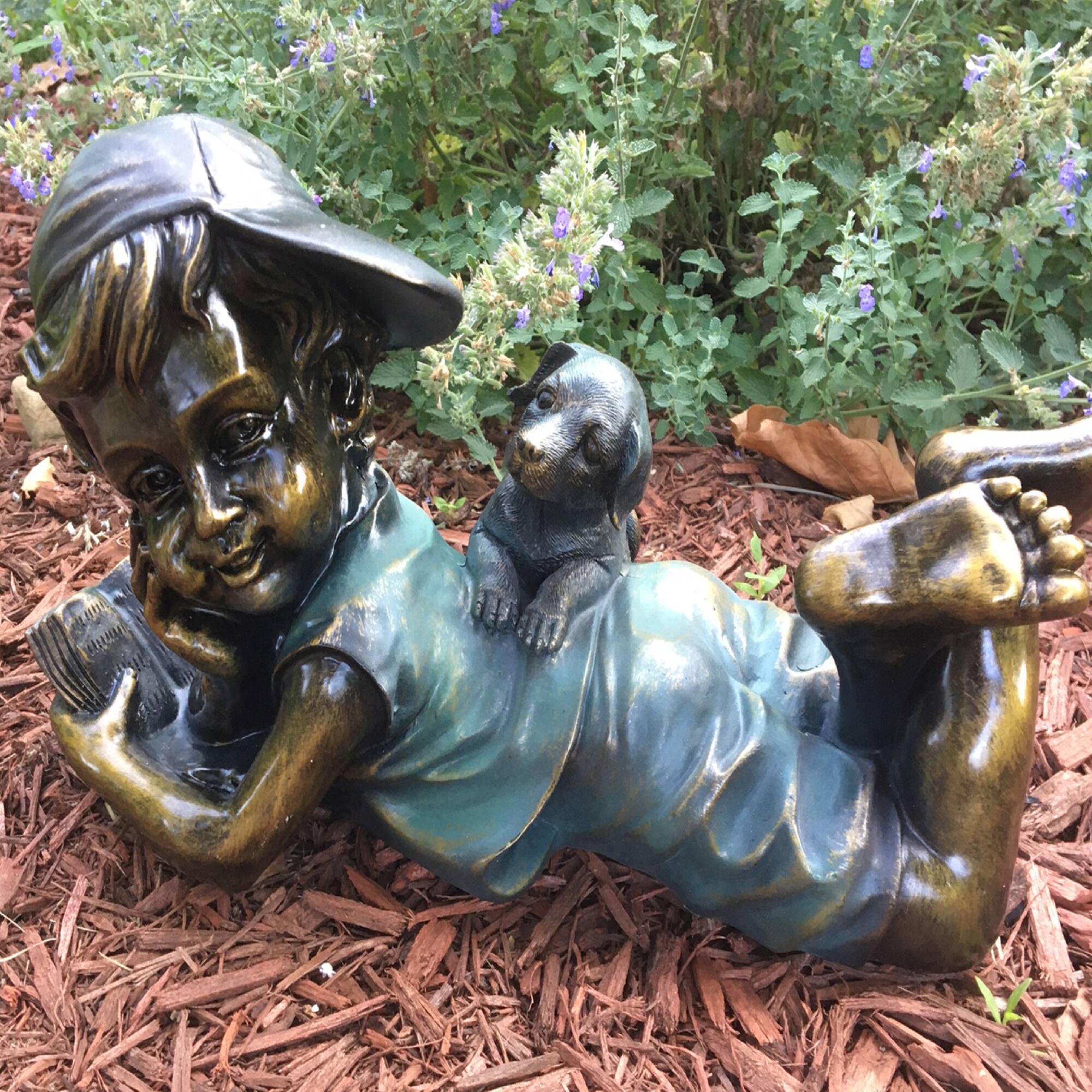 Santa's Workshop 15" Boy Reading Statue